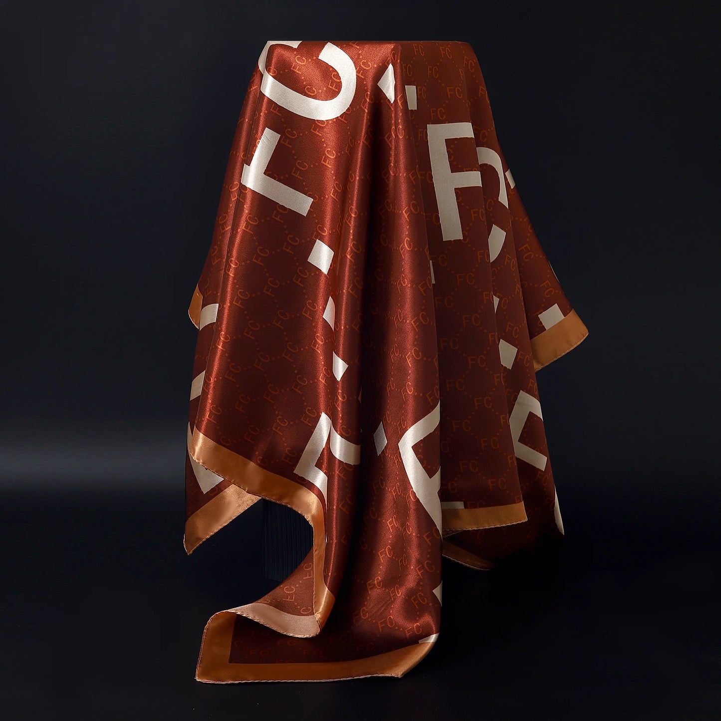 Fashion Square Silk Scarf Women Headband 90*90cm Print Neck Scarfs Office Hair Band Hand Kerchief Female Bandana Headwear