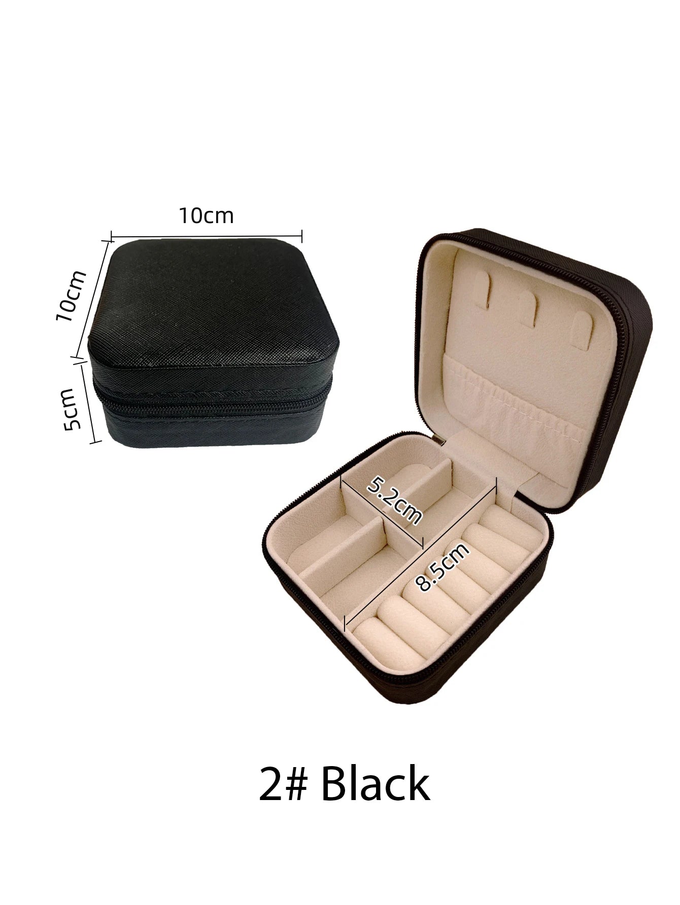 1Pcs Mini Casual Portable Travel Jewelry Storage Box Pu Leather Multifunctional Storage