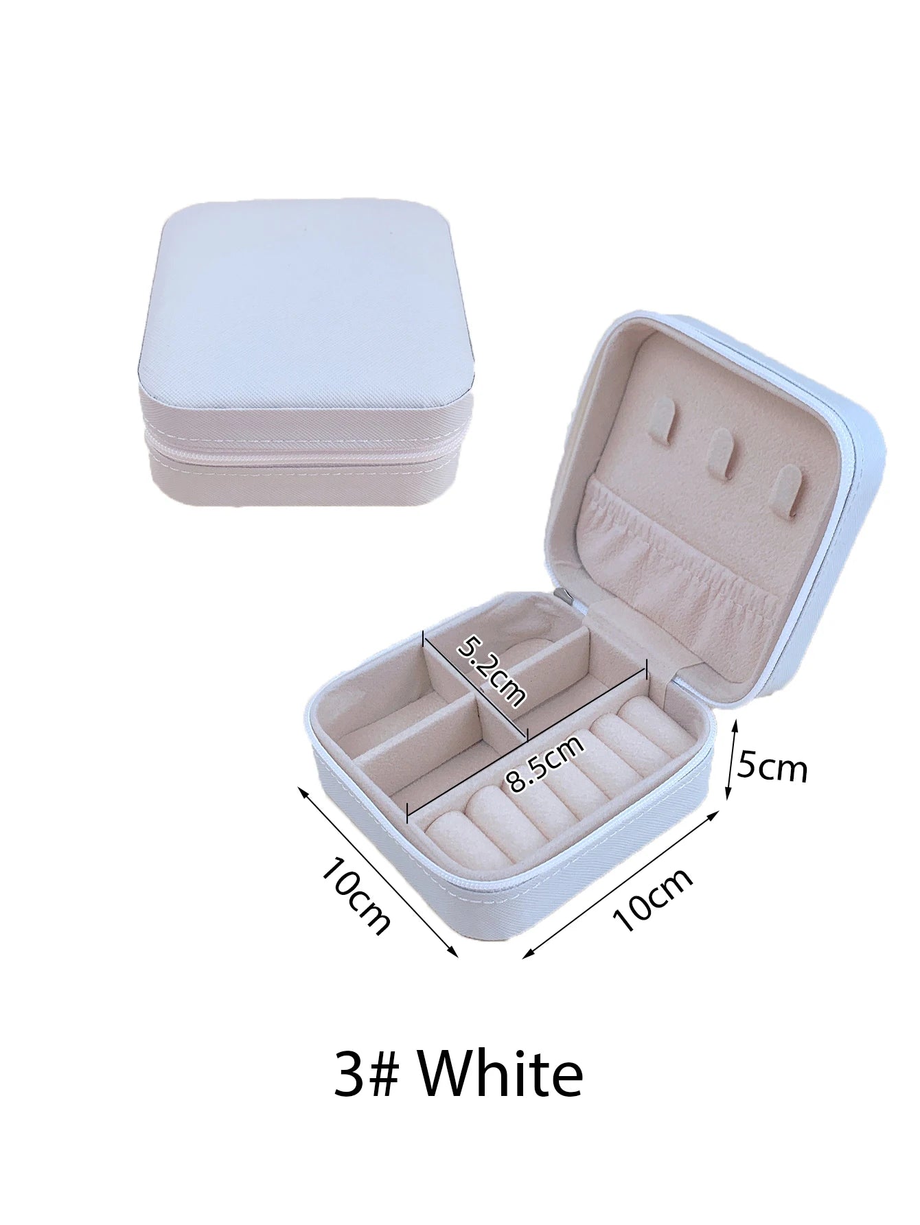 1Pcs Mini Casual Portable Travel Jewelry Storage Box Pu Leather Multifunctional Storage