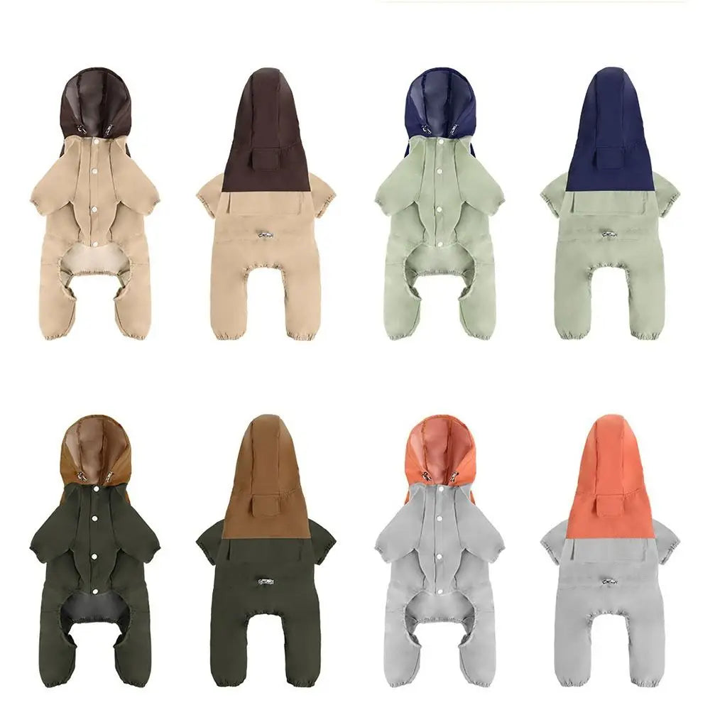 Pet Clothing Reflective Dog Raincoat Waterproof High-Visibility Pet Rain Jacket Breathable Dustproof Assault Suit for Dogs Pet