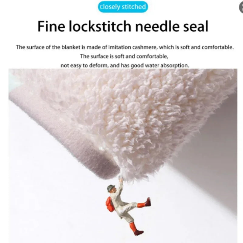 VIKANA Imitation Cashmere Bathroom Floor Carpet Water-Absorbing And Anti-Slip Toilet Floor Mat, And Home Decoration