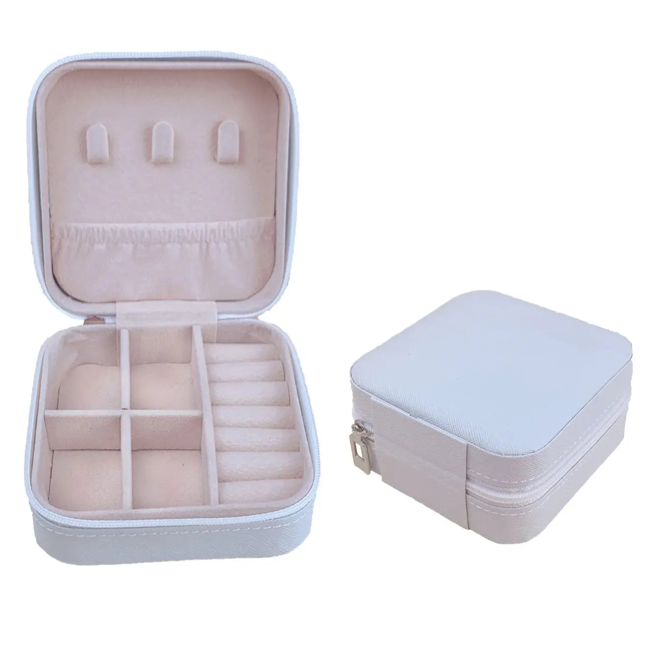 1Pcs Mini Casual Portable Travel Jewelry Storage Box Pu Leather Multifunctional Storage