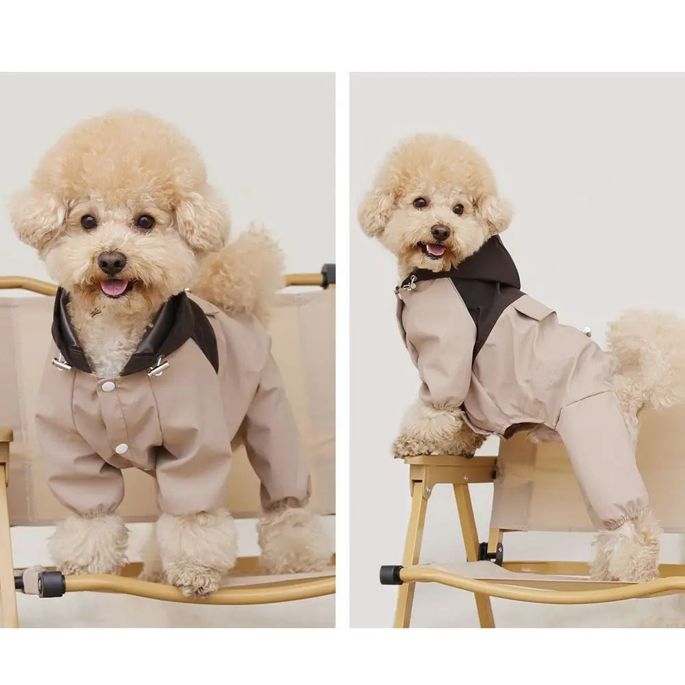 Pet Clothing Reflective Dog Raincoat Waterproof High-Visibility Pet Rain Jacket Breathable Dustproof Assault Suit for Dogs Pet