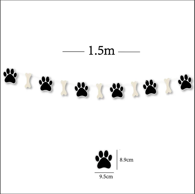 Cartoon Dog Birthday Party Decoration Disposable Dinnerware Cup Plate Napkin Kinves for Dogs Theme Party Supplies Baby Shower