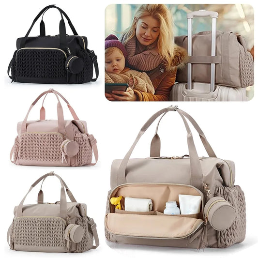 Multifunction Mommy Diaper Bag with Insulated Pocket Changing Pad Portable Infant Travel Diaper Nappy Bags Large Capacity