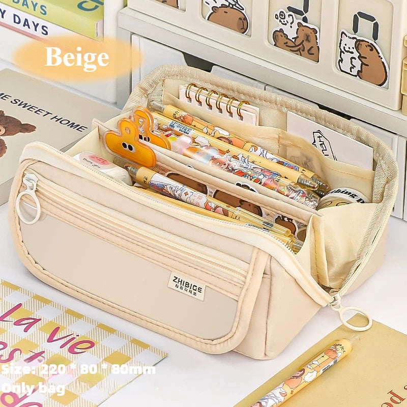 Prism Pencil Case Large Capacity Student Stationery Case Pencil Bag High Value Stationery Bag Multi-function Pencil Case