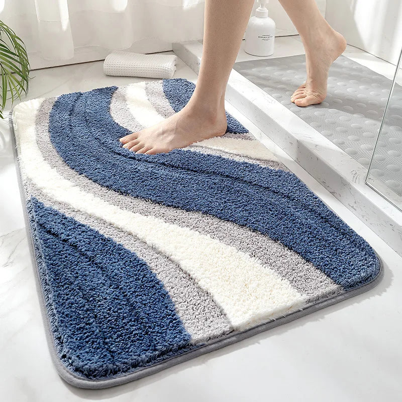 VIKANA Imitation Cashmere Bathroom Floor Carpet Water-Absorbing And Anti-Slip Toilet Floor Mat, And Home Decoration