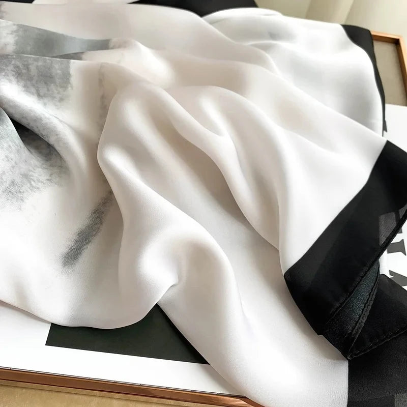 Elegant Silk Scarf for Women – Floral Hijab & Head Wrap