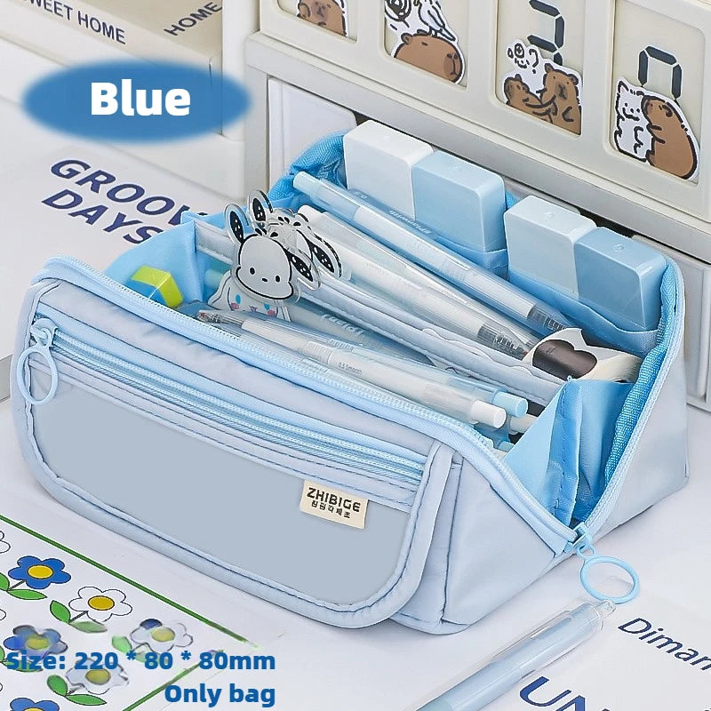 Prism Pencil Case Large Capacity Student Stationery Case Pencil Bag High Value Stationery Bag Multi-function Pencil Case