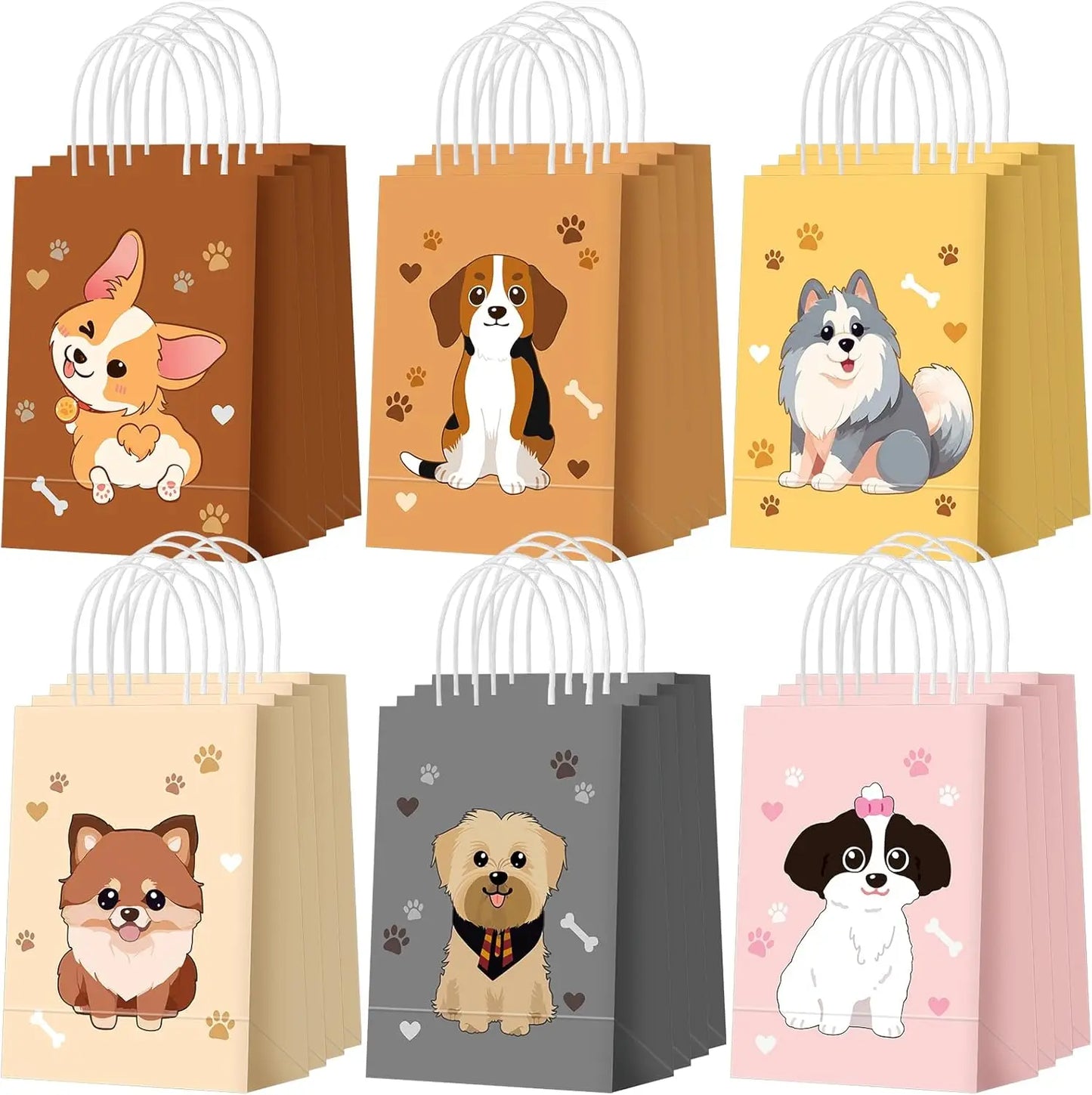 Cartoon Dog Birthday Party Decoration Disposable Dinnerware Cup Plate Napkin Kinves for Dogs Theme Party Supplies Baby Shower