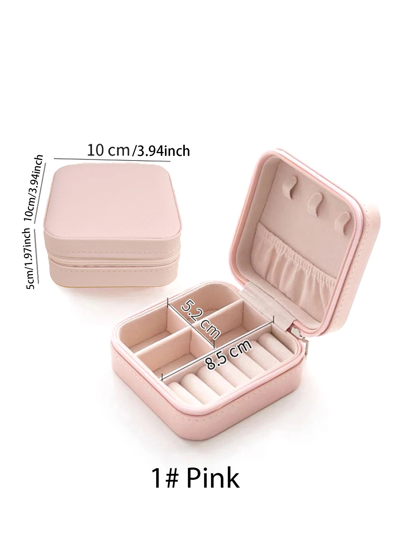 1Pcs Mini Casual Portable Travel Jewelry Storage Box Pu Leather Multifunctional Storage
