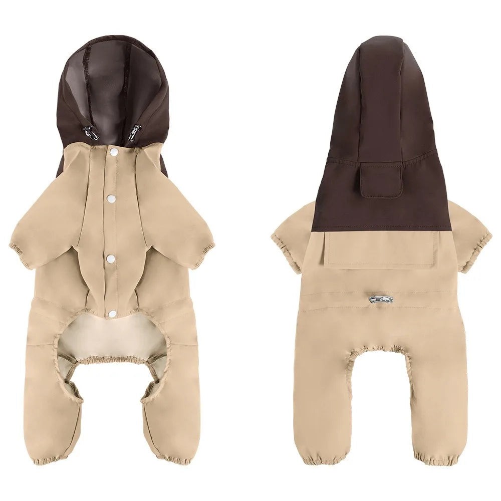 Pet Clothing Reflective Dog Raincoat Waterproof High-Visibility Pet Rain Jacket Breathable Dustproof Assault Suit for Dogs Pet